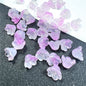 Czech Glass Beads Flower 12mm Iridescent Crystal Clear 50pcs 10