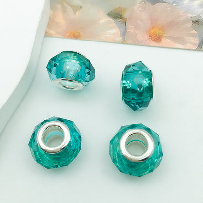 Mixed Design Resin Spacer Beads Green Tone Bulk 40pcs 17