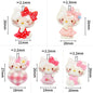 3D Hello Kitty Resin Beads 18-21mm Pastel Colors 25pcs 3