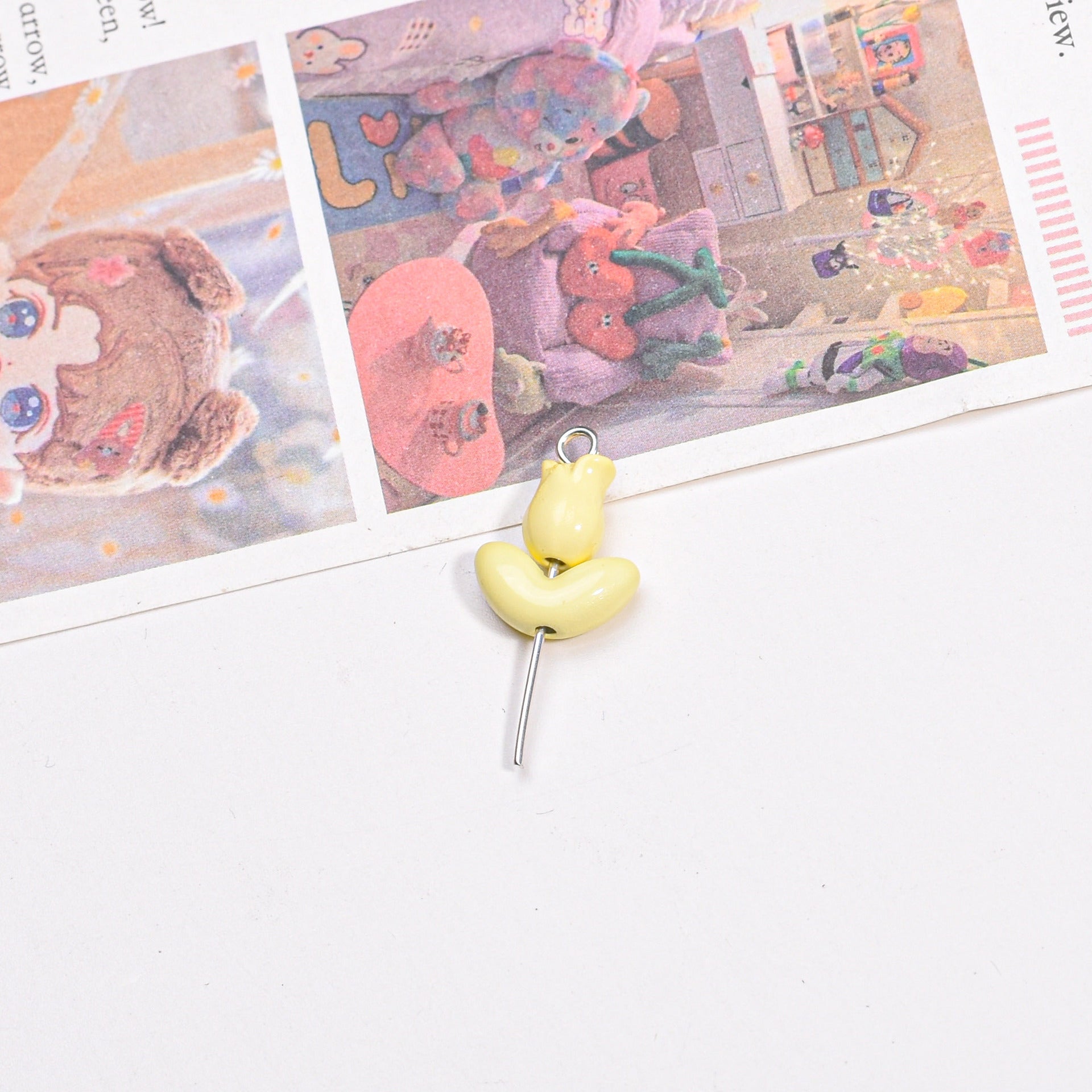Tulip Metal Beads 21mm Baking Painted Solid Zinc Alloy 10pcs 2