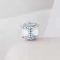 Opal Wrapped Polymer Clay Square Rhinestone Beads 20mm 6pcs 6