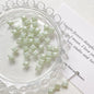 Lampwork Glass Beads Irregular Square 6mm Light Pastel Colors 10pcs 9