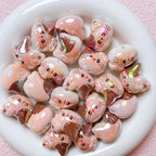 UV Plating Kitten Acrylic Beads 23mm Colorful Two Tone 5pcs 6