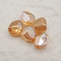 Electroplated Stone Shaped Glass Beads 17mm Vivid Colors 80pcs 11