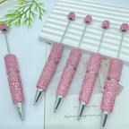 Beadable Pen Full Rhinestone Solid Color Ballpoint 2