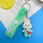 Silicone Rabbit Keychain Cute Pastel Bunny Charm Accessory 9
