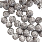White Spider Web Bubblegum Beads 20mm Glossy Halloween Design 10pcs 3