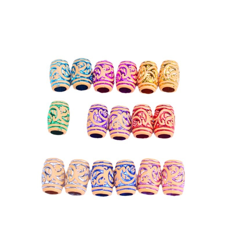 Colorful Winding Rattan Patterned Acrylic Beads 16mm Plastic 100pcs 4