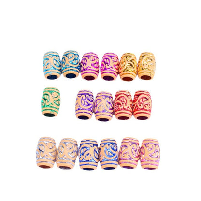 Colorful Winding Rattan Patterned Acrylic Beads 16mm Plastic 100pcs 4