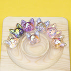Transparent Plating Corgi Acrylic Beads 18mm Iridescent 20pcs 2