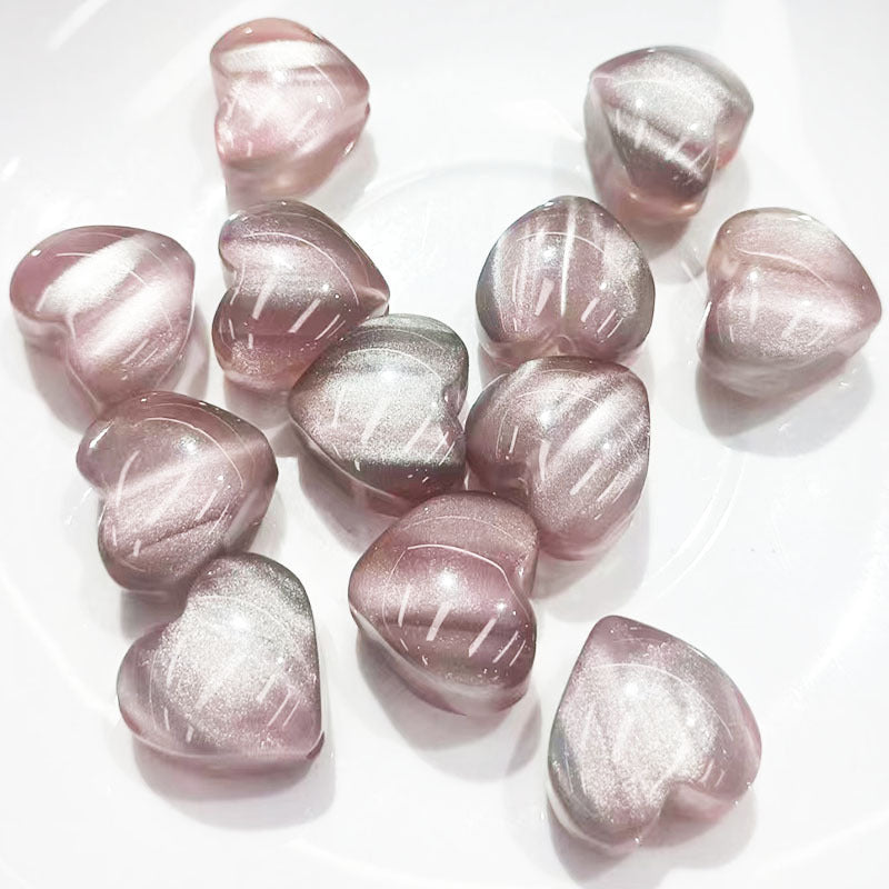 Fantasy Gradient Heart Resin Beads 20mm Pearlescent Purple Blue 20pcs 4