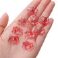 Lotus Transparent Glass Beads 16x21mm Pastel Colors 5pcs 15