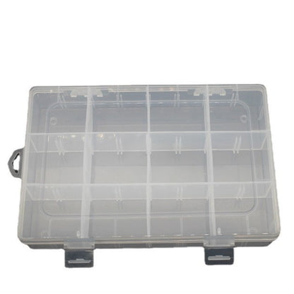 Plastic Organizer Box Clear 12 Compartments Detachable 5pcs 19cm 5