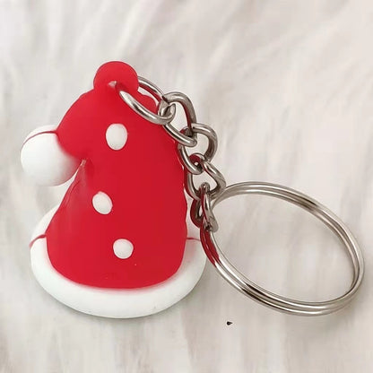 Silicone Christmas Snowman Keychain Colorful Holiday Charm 10