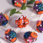 Embellished Halloween Clay Beads 28mm Pumpkin Spider Cat 5pcs 2