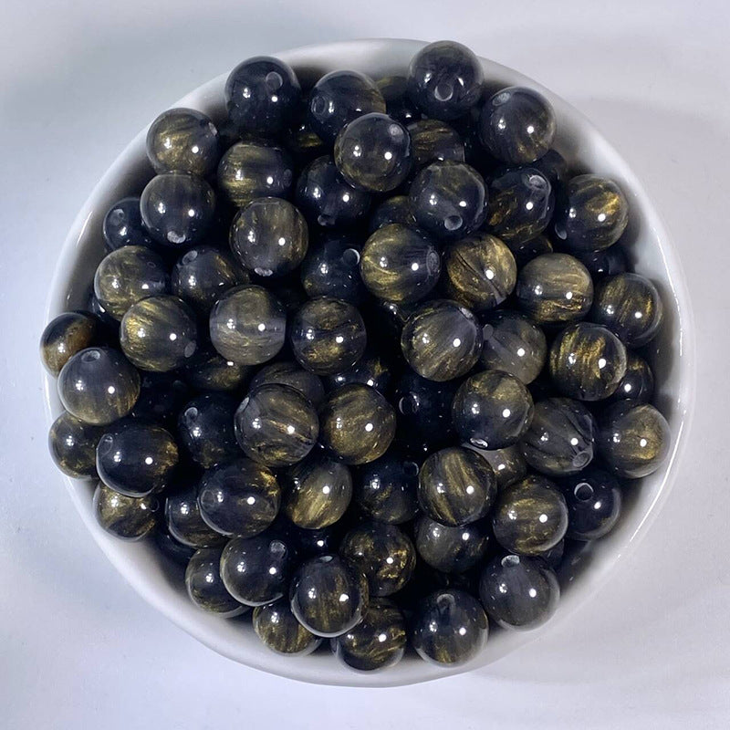 Gilding Gradient Resin Beads 8mm Round Shimmer 100pcs 4