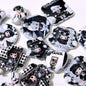 Mixed Shape Acrylic Beads Black Moly 50pcs