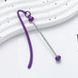 Beadable Bookmark Metal Curved Design Shiny Bead Ends Multicolor 11