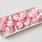 Hand Painted Floral Labub Acrylic Beads 16mm 10pcs 7