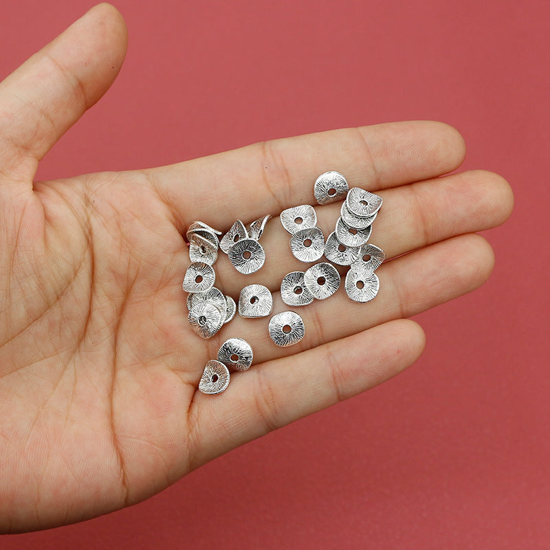 Alloy Irregular Brushed Spacer Beads 8mm Tibetan Silver Style 100pcs 4