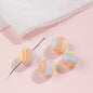 Antique Flat Blown Glass Beads 15-20mm Colorful Swirls 4pcs 8