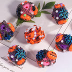 Embellished Halloween Clay Beads 28mm Pumpkin Spider Cat 5pcs 3