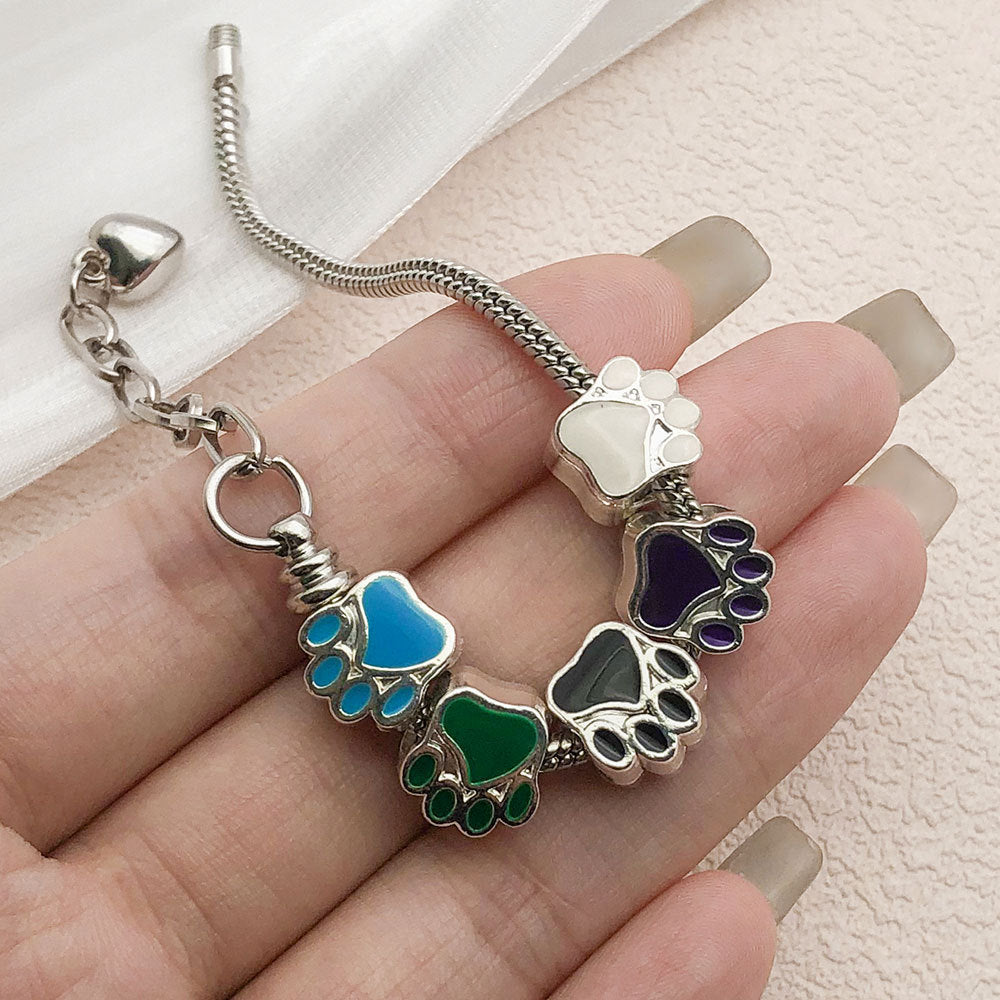 Bear Paw Metal Beads 10mm Enamel Zinc Alloy 20pcs 4