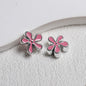 Irregular Flower Acrylic Beads 14mm Silver Enamel Mixed Colors 50pcs 4