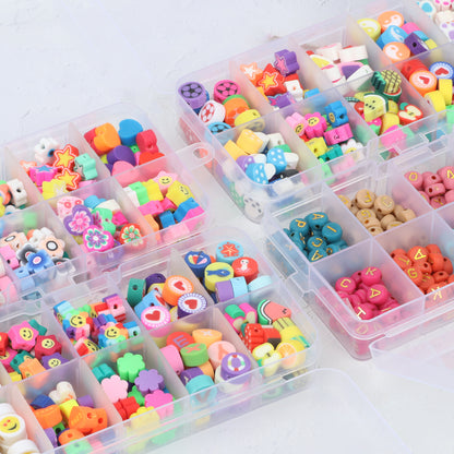 Cartoon Flat Clay Beads Polymer Colorful Mixed Designs 2boxes 3
