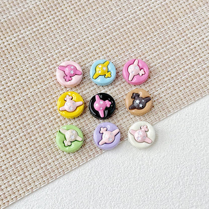 Helicopter and Satellite Metal Beads 17mm Painted Pastel Alloy 10pcs 24