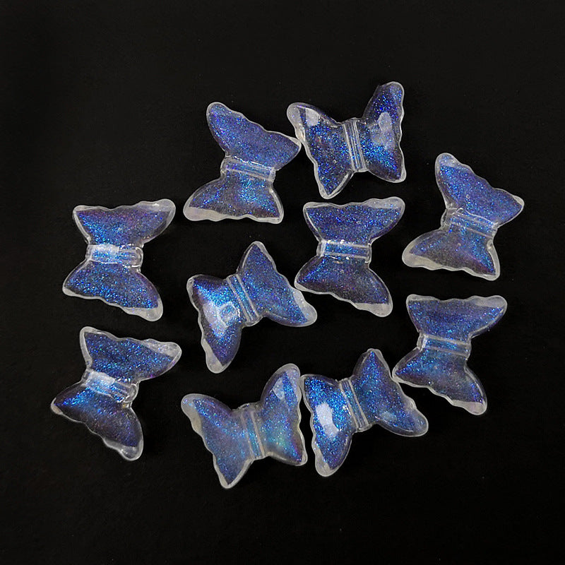Transparent Aurora Laser Acrylic Beads Iridescent Mixed Shapes 2pcs 36