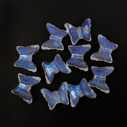 Transparent Aurora Laser Acrylic Beads Iridescent Mixed Shapes 2pcs 36