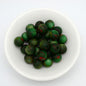 Matte Coloring Striped Resin Beads 10mm Round Mixed Colors 100pcs 9
