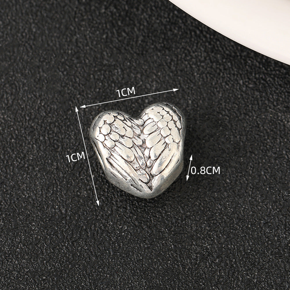 European Style Metal Beads Silver Tone Large Hole 50pcs 12