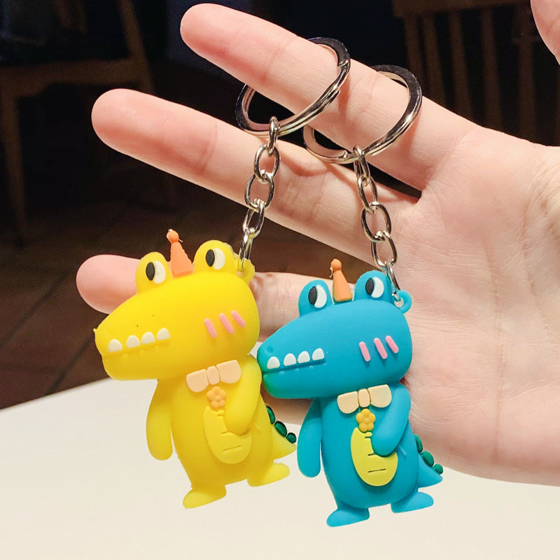 Cartoon Silicone Crocodile Keychain Soft Rubber Charm 3