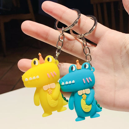 Cartoon Silicone Crocodile Keychain Soft Rubber Charm 3