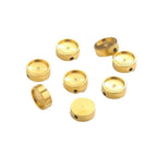 Stainless Steel Round Flat Metal Beads 6/8/10mm Concave 10pcs 5