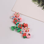 Christmas Clay Beads Polymer Colorful Snowmen Gifts Trees 100pcs 4