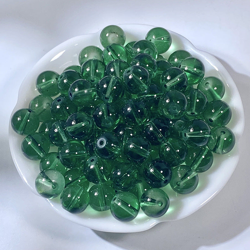 Transparent Glass Beads 10mm Soft Pastel Glossy Finish 100pcs 18