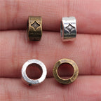 Alloy Star Spacer Beads 9mm Large Hole 100pcs