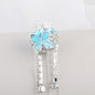 Tassel Crown Butterfly Metal Beads 24mm Silver Tone Alloy 6pcs 9