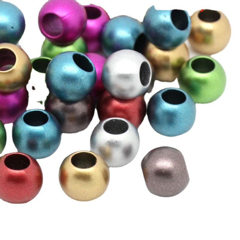Acrylic Spacer Beads 12mm Metallic Large Hole 200pcs 2