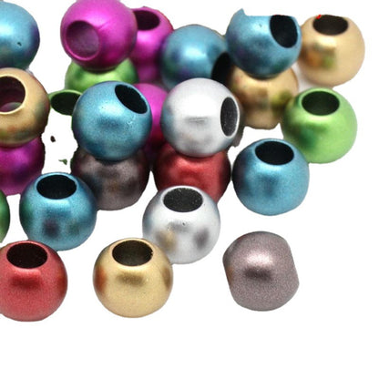 Acrylic Spacer Beads 12mm Metallic Large Hole 200pcs 2