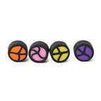 Peace Sign Clay Beads 9mm Neon Retro Colors 100pcs 5