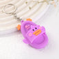 Cartoon Slipper Keychain PVC Soft Adhesive Colorful 5.9cm 10