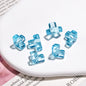 Transparent Square Acrylic Beads 9mm Tetras Colorful 30pcs 6