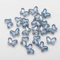 Butterfly Plated Transparent Glass Beads 10x14mm 20pcs 12