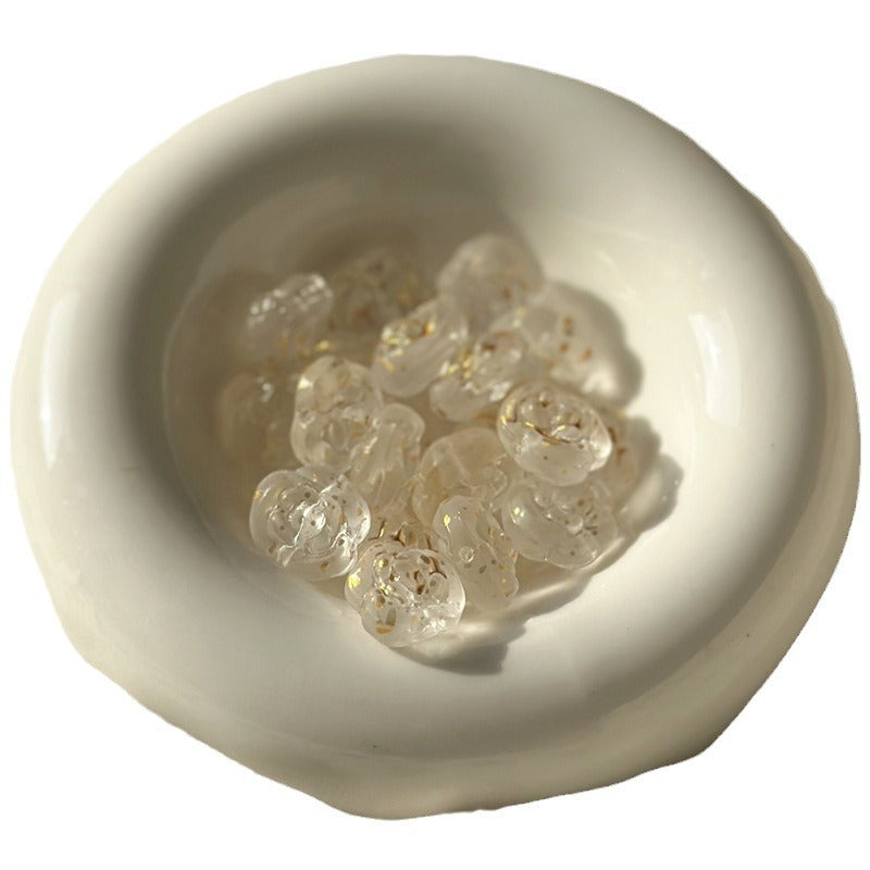 Czech Glass Beads Rose 12mm Soft Pastel Floral Design 100pcs 5