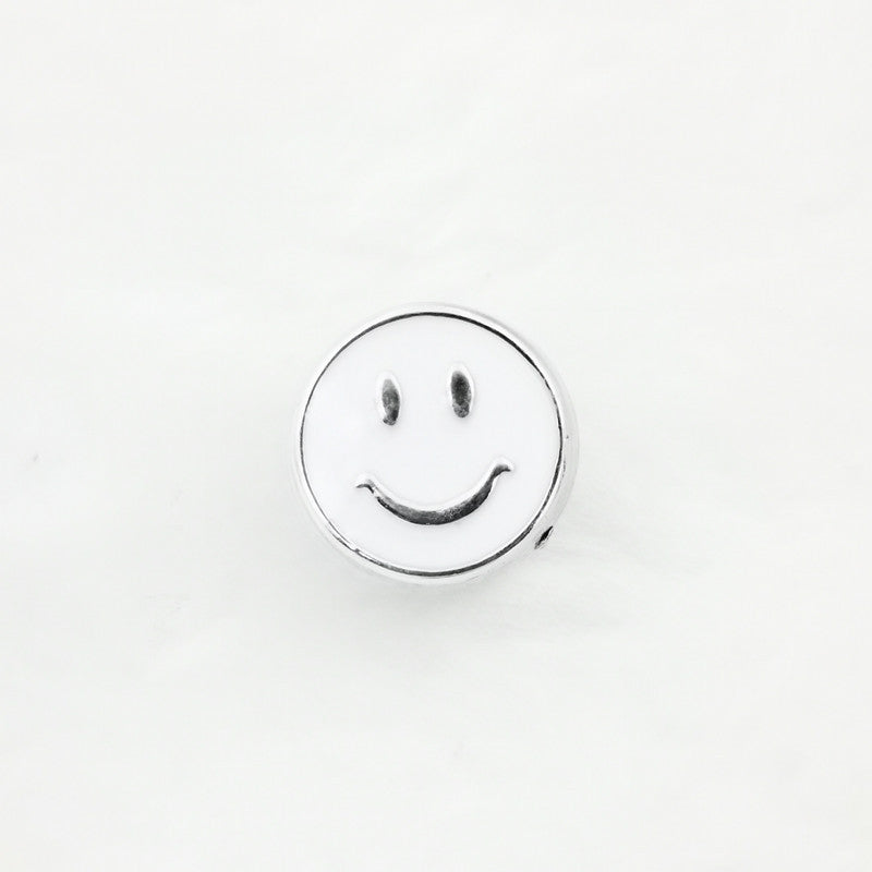 Smiling Face Enamel CCB Plastic Beads 10x8mm Colorful Mixed 50pcs 7