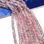 Crackle Flower Glass Beads 8mm Soft Purple Blue Gradient 3 Strands 45